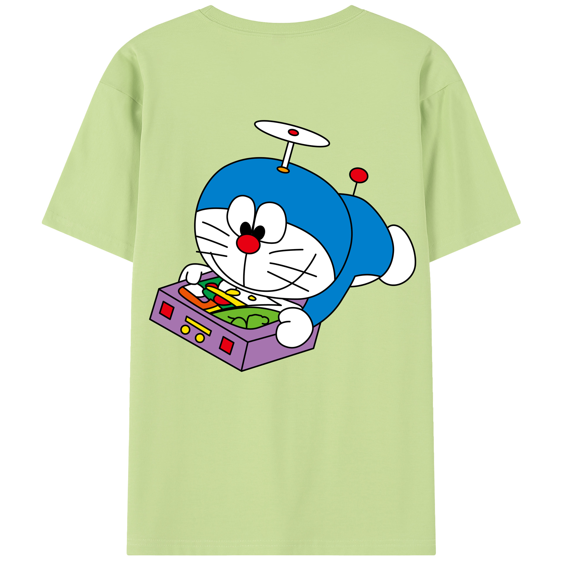 （画像用） ドラえもん Doraemon 綿100％半袖Tシャツ（背面プリント）
